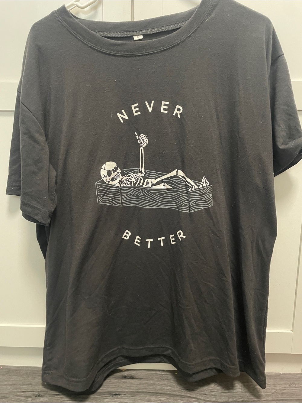 Women’s Graphic Tee - Never Better Skeleton Print